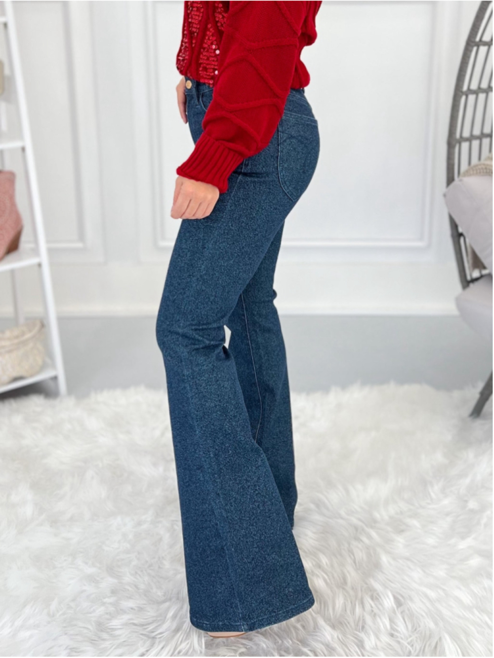 Judy Blue High Waist Sparkle Flare Jeans Size 16W - Picture 1 of 5